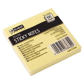 Sticky notes 76x76mm gul