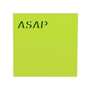 Sticky notes 75x75mm ASAP green