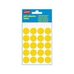 Markeringsetiket Ø19mm Gul