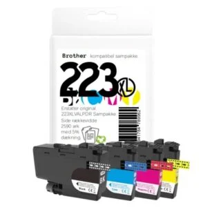 Alternative view of Brother LC223XL blæk sampak CMYK