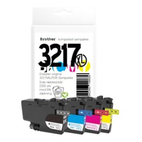 Alternative view of Brother LC3217 blæk sampak CMYK