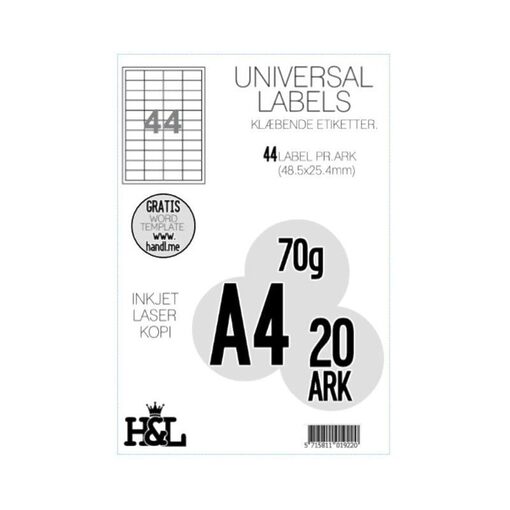 Labels,H&L 44 label pr.A4 ark