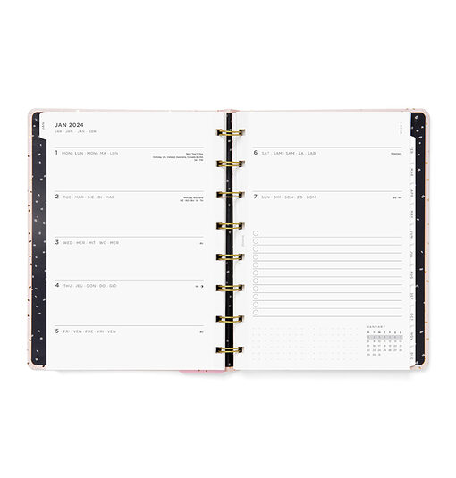 Filofax Planner 2024 Confetti A5 Rose Quartz