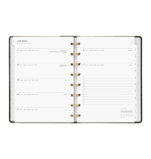 Filofax Planner 2024 Moonlight A5 Sort