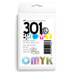 Alternative view of HP 301XL blæk sampak CMYK