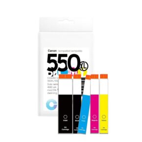 Alternative view of Canon PGI550/CLI55 blæk sampak CMYK