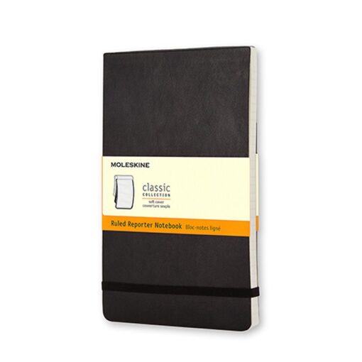 Moleskine Reporter Notesbog Pocket Soft Linjeret Sort - Image 2