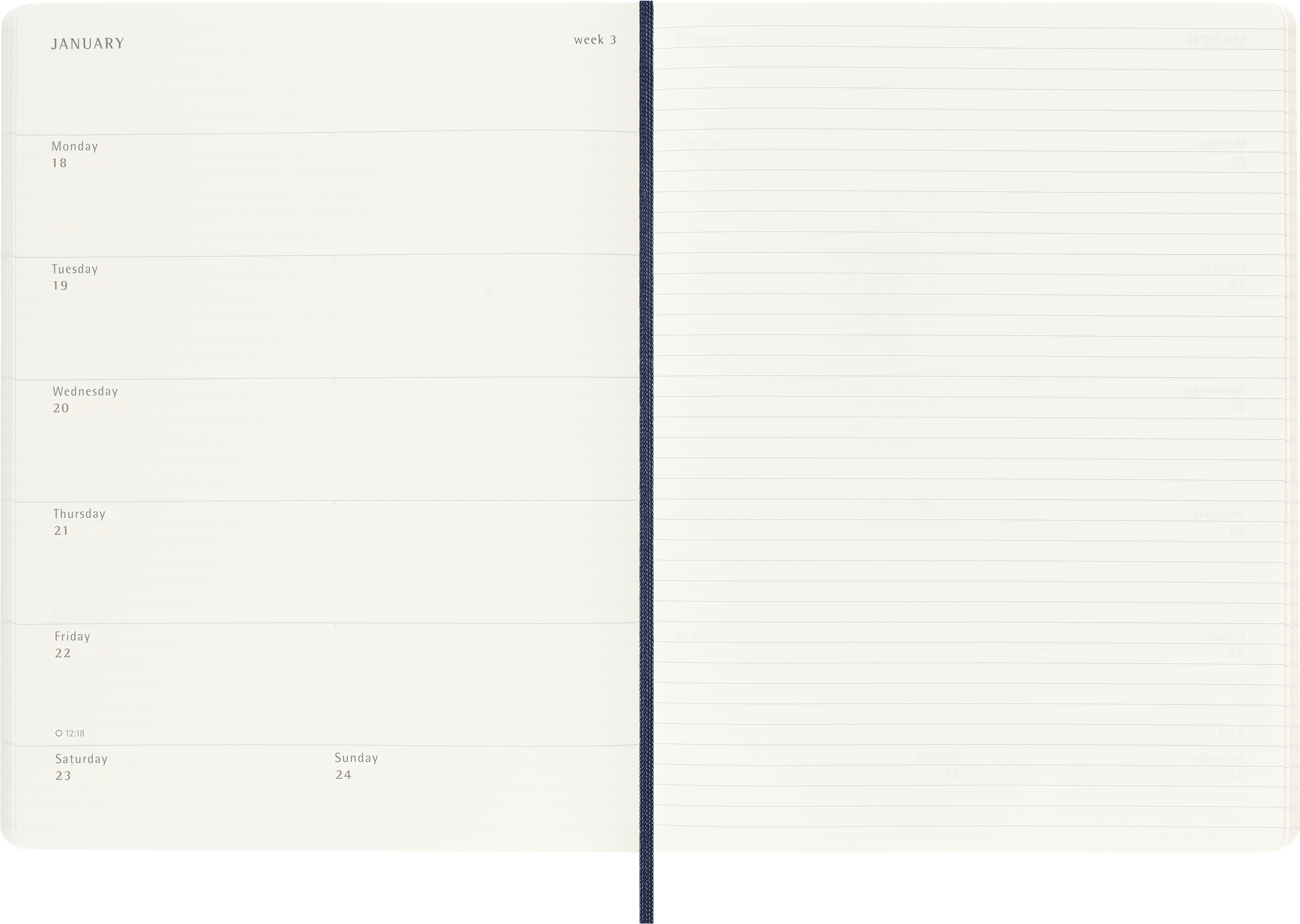 Classic Soft 12M Week Note XL Sapphire Blue 2027 - Billede 4