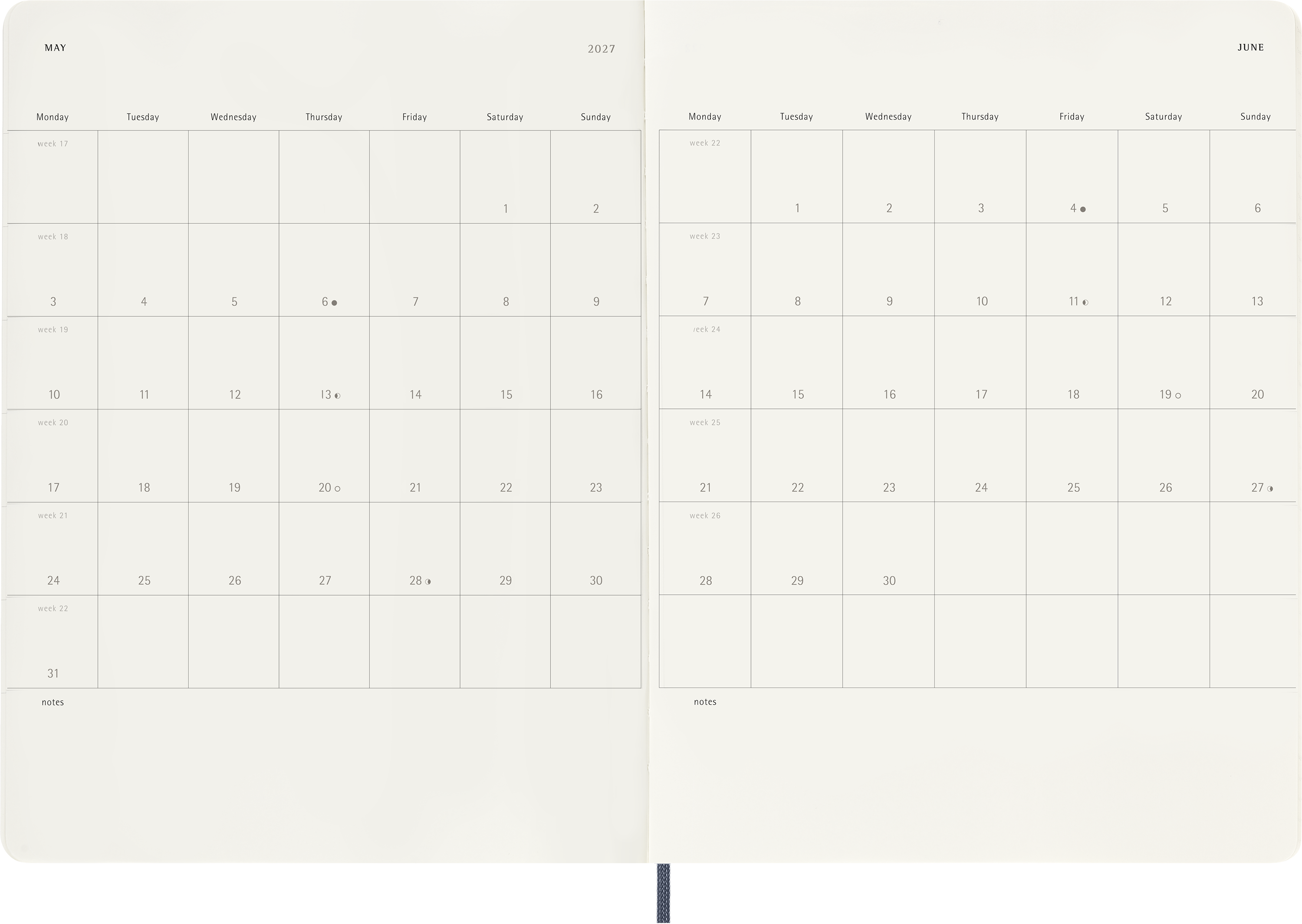 Classic Soft 12M Week Note XL Sapphire Blue 2027 - Billede 3