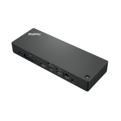Alternative view of Lenovo 40B00300EU dockingstation Ledningsført Thunderbolt 4 Sort, Rød
