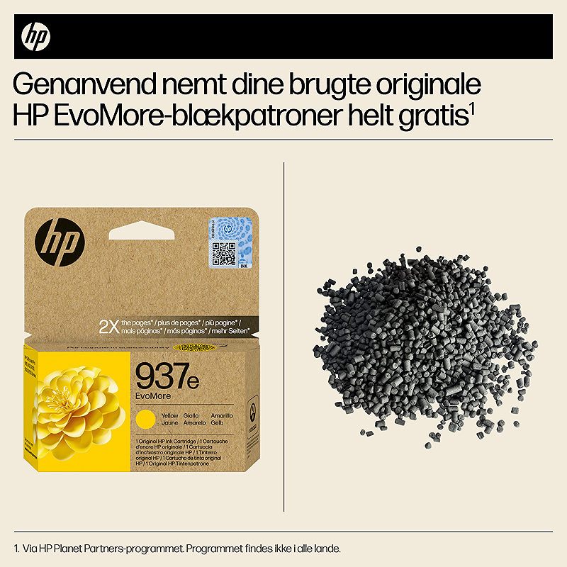 HP Original 937e EvoMore-blækpatron, gul - Billede 5