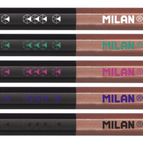 MILAN Copper HB-Blyanter med Viskelæder 24 stk Display