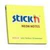 Notesblok 76x76 100 Blad Neon Gul