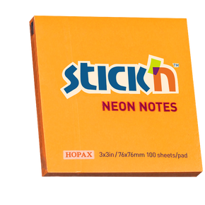 Notesblok 76x76 100 Blad Neon Orange