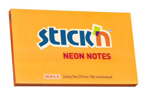 Notesblok 76x127 100 Blad Neon Orange