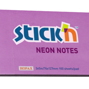 Notesblok 76x127 100 Blad Neon Lilla