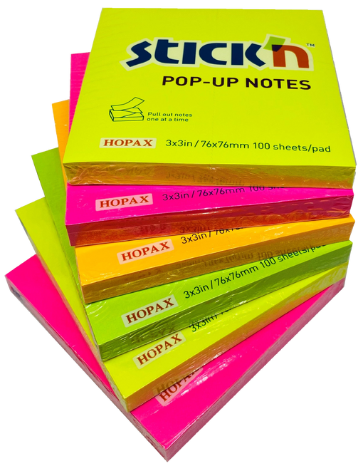 Z-Noteskub 6st 76x76mm 100 Blad Assorterat Neon