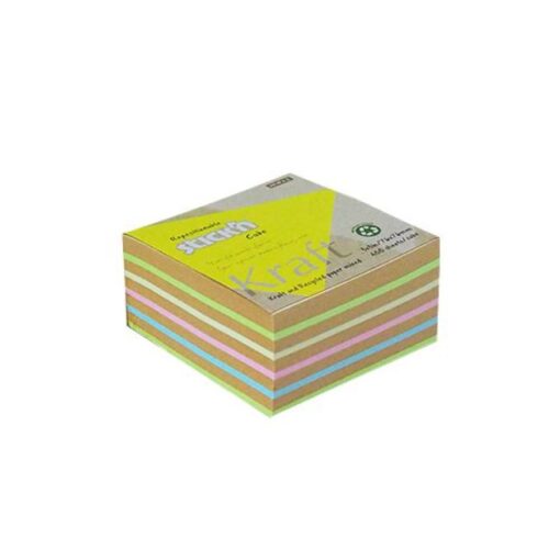 Noteskub Kraft 76x76 400 Blad Assorterat Pastel