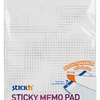 Sticky Memo 254x178 50 Blad Kvardrede Hvid