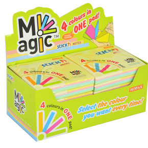 Magic Notesblok 76x76 100 Blad Assorterat Pastel