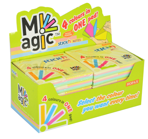 Magic Notesblok 76x76 100 Blad Assorterat Pastel