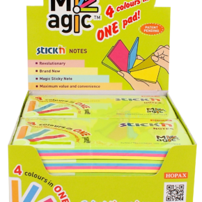 Magic Notesblok 76x127 100 Blad Assorterat Neon