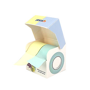 Note Roll Extra Sticky FSC 2x25mmx10m Pastel Gul/Blå