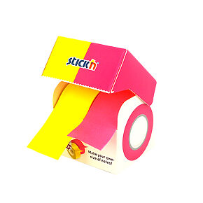 Note Roll Extra Sticky FSC 2x25mmx10m Neon Gul/Pink