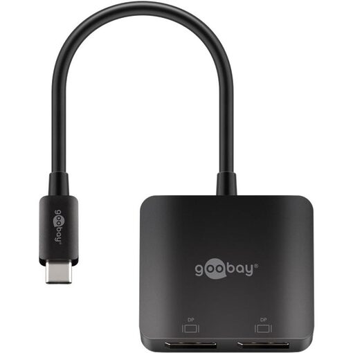 Adapter, USB-C til 2 x Displayport