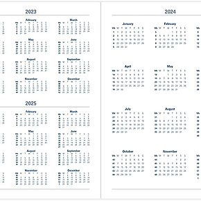 Letts Woodland Helårskalender A5 2024 Uge per Opslag Blå