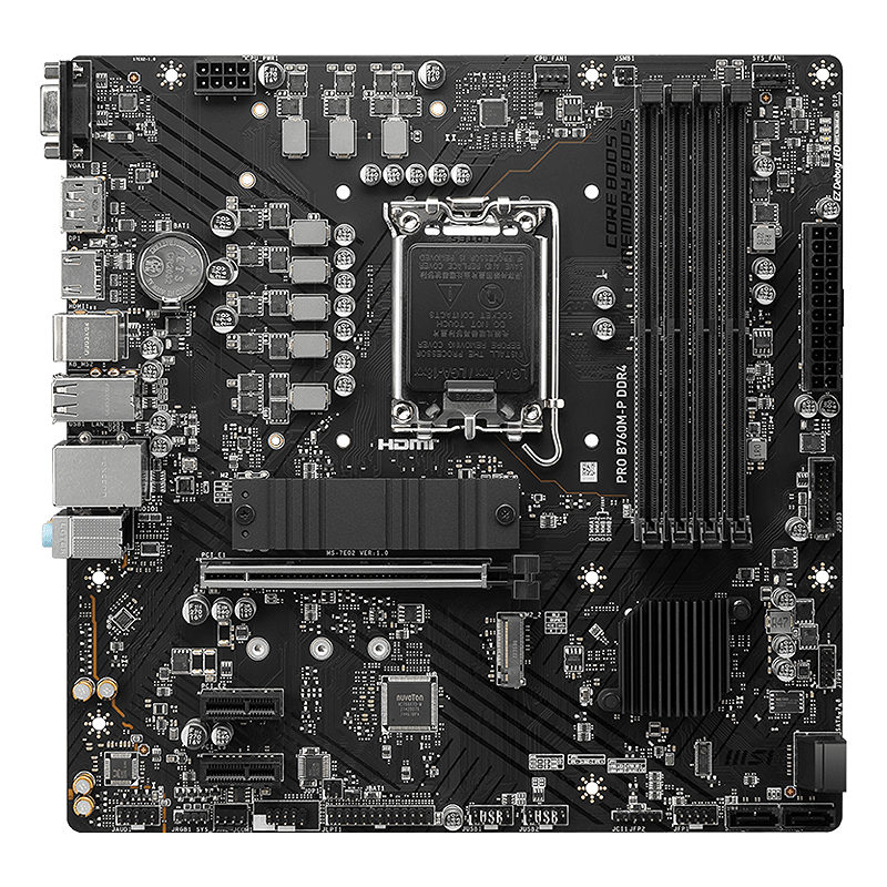 MSI PRO B760M-P DDR4 bundkort Intel B760 LGA 1700 micro ATX - Billede 2