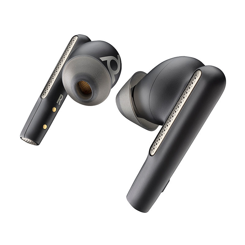 HP Poly Voyager Free 60+ UC Carbon Black Earbuds +BT700 USB-C Adapter +Touchscreen Charge Case - Billede 2