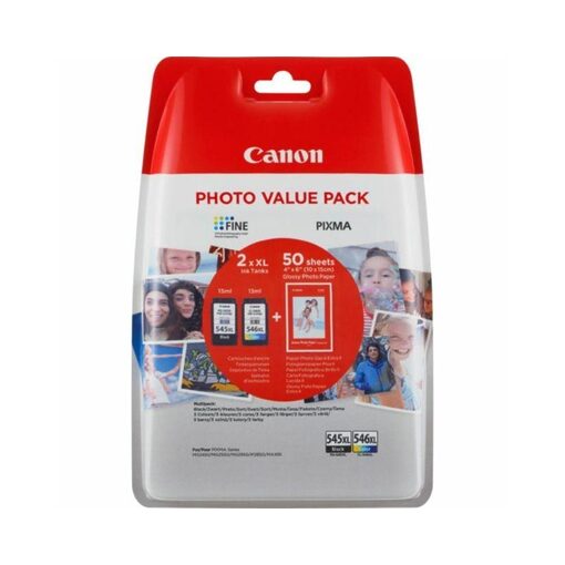 Canon Ink Cartridge 8286B006 XL PG-545/CL-546 BK/C/M/Y blistered Multipack