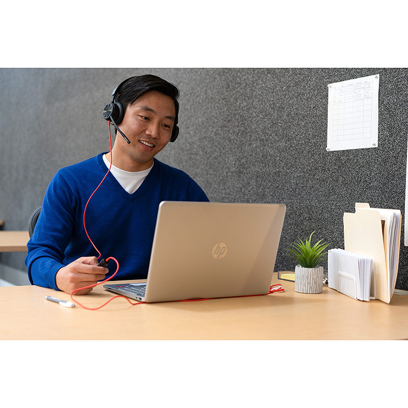 HP Poly Blackwire 8225 Stereo Microsoft Teams Certified USB-C Headset +USB-C/A Adapter - Billede 3