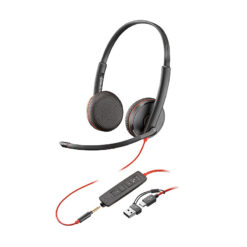 Alternative view of HP Poly Blackwire 3225 USB-C-stereoheadset + 3,5 mm stik +USB-C/A-adapter (bulk)
