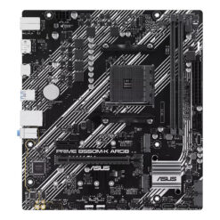 Alternative view of ASUS PRIME B550M-K ARGB AMD B550 Stik AM4 micro ATX