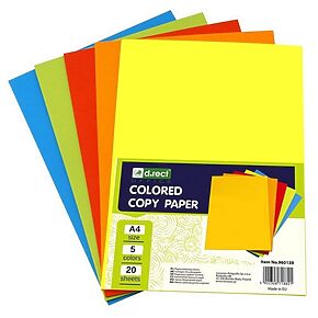 Farvet A4 papir sampakke