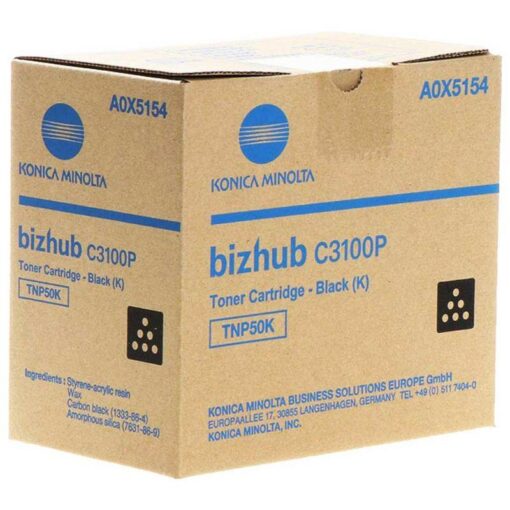 KonicaMinolta Toner TNP-50K für bizhub C3100P (A0X5154) Black