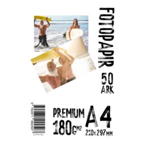 Papir, A4 180g Glossy Premium Foto Papir