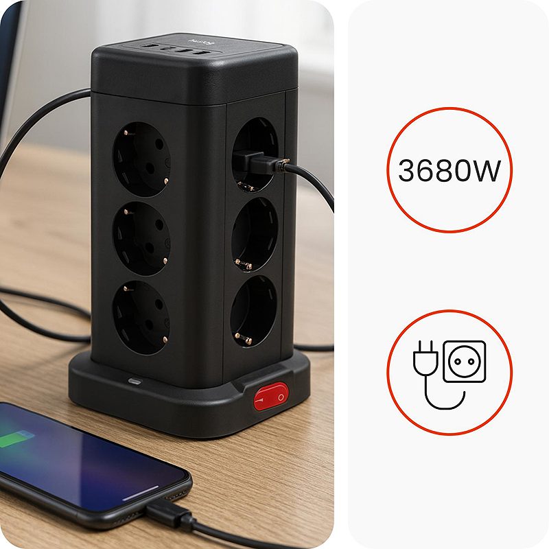 Huslog Vertical power strip - Billede 4