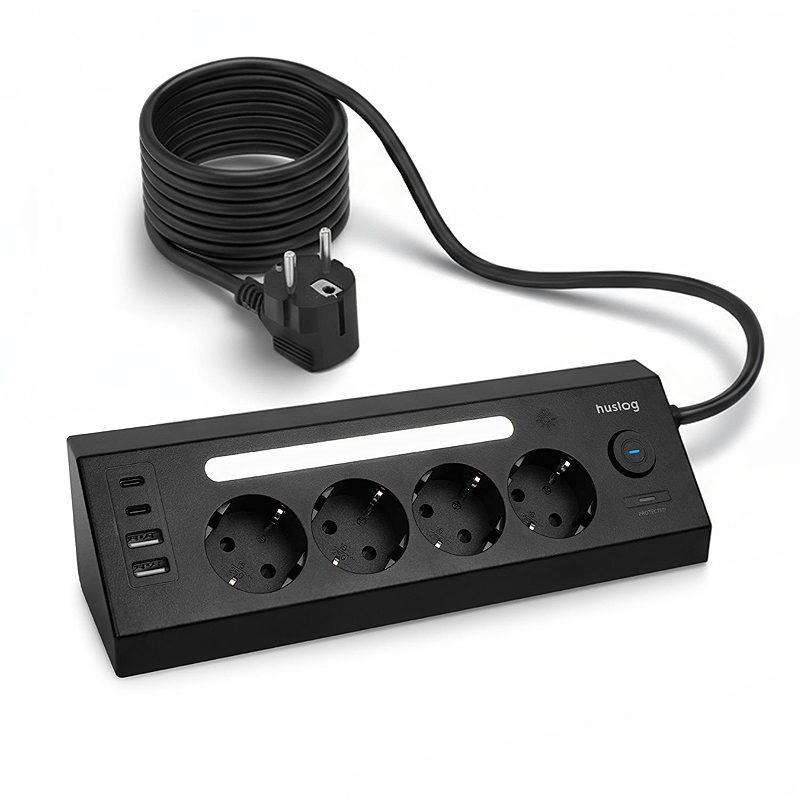 Alternative view of Huslog Power strip with LED