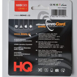 Alternative view of Imro memory card 128GB microSDXC cl. 10 UHS-3 + adapter