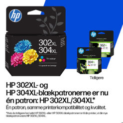 HP 302/304 trefarvet/sort blækpatron, pakke med 2 stk. - Billede 3