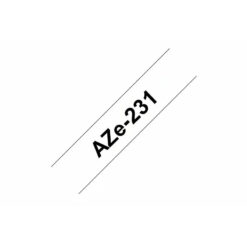 Wera Mærkebånd AZe-231 Kompatibelt 12mm x 8m Sort på Hvid - Billede 3