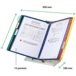 Tarifold Bord Display A4 10 Lommer Assorterede Farver - Billede 4