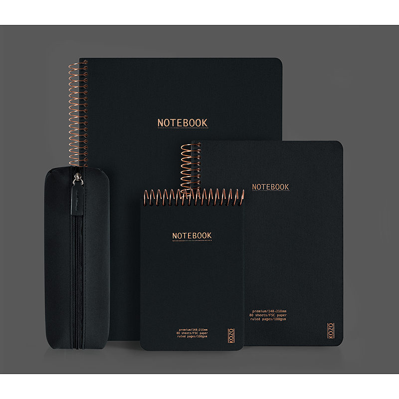KOZO Notesbog A5 Premium Black - Billede 2