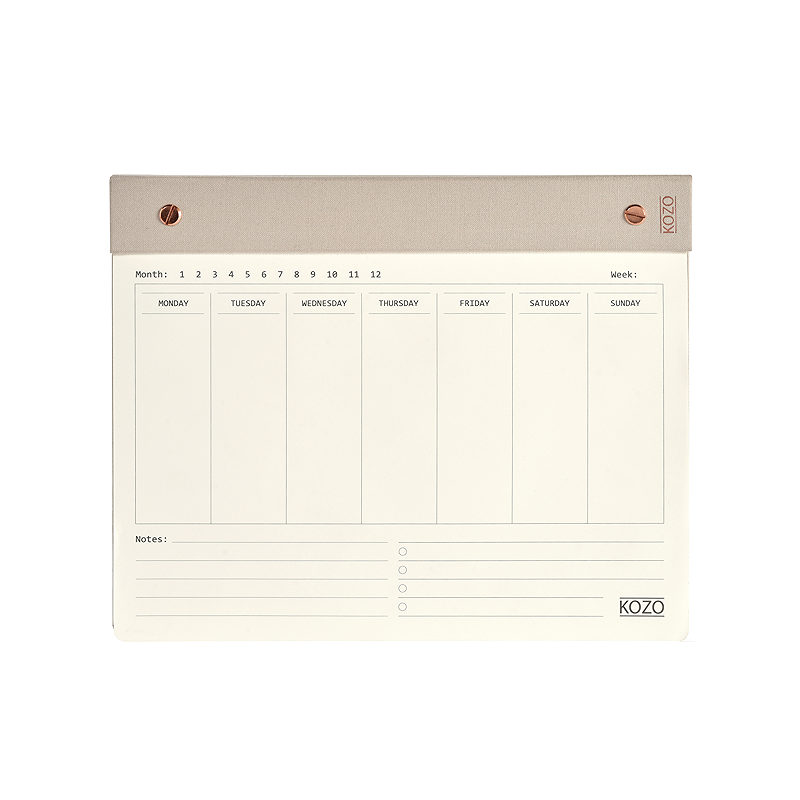 KOZO Ugeplanner 25x20cm Premium Sand