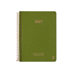 KOZO Kalender 2027 A5 Uge per opslag Olive Green