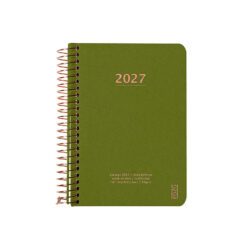 KOZO Kalender 2027 A6 Uge per opslag Olive Green