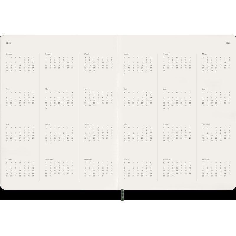 Essential Planner Weekly Vertical XXL Myrtle Green 2026 - Billede 3